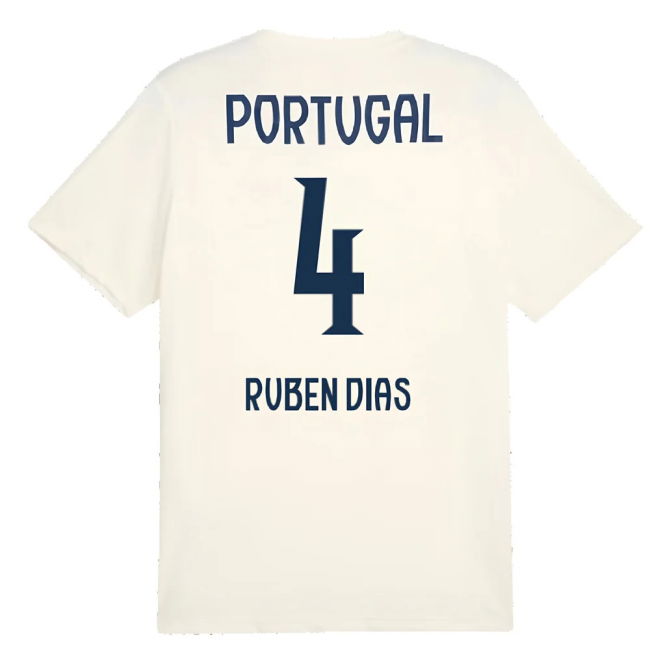 2025-2026 Portugal Casuals Tee (Sugared Almond) (Ruben Dias 4)