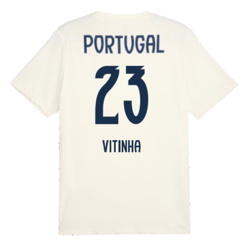 2025-2026 Portugal Casuals Tee (Sugared Almond) (Vitinha 23)