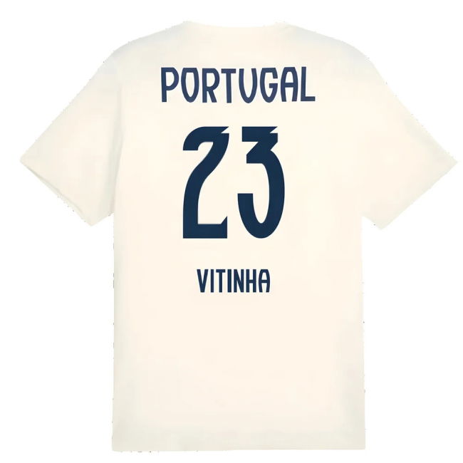2025-2026 Portugal Casuals Tee (Sugared Almond) (Vitinha 23)