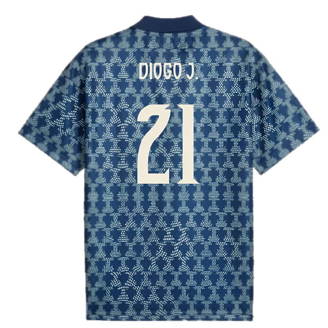 2025-2026 Portugal ftblNRGY+ Retro Jersey (Persian Blue) (Diogo J. 21)
