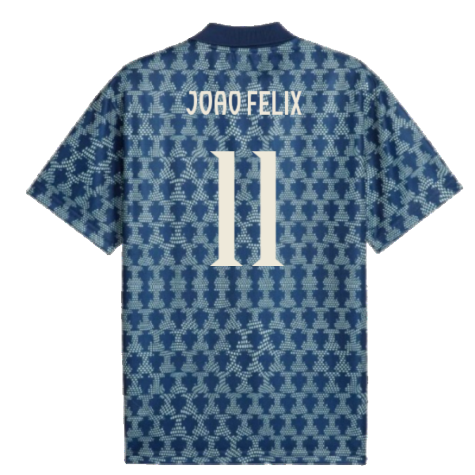 2025-2026 Portugal ftblNRGY+ Retro Jersey (Persian Blue) (Joao Felix 11)