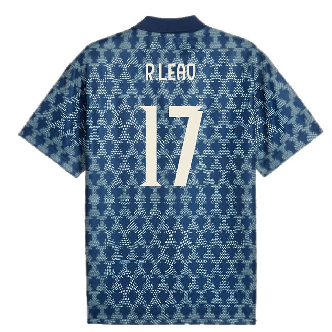 2025-2026 Portugal ftblNRGY+ Retro Jersey (Persian Blue) (R.Leao 17)