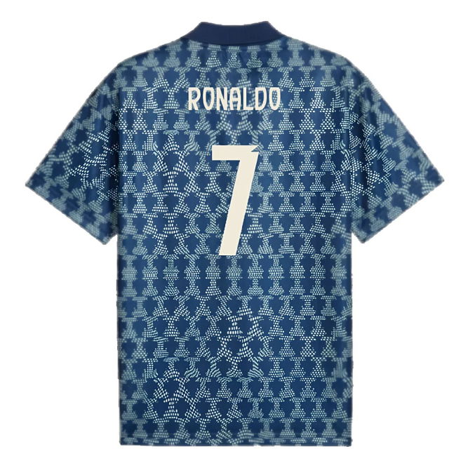 2025-2026 Portugal ftblNRGY+ Retro Jersey (Persian Blue) (Ronaldo 7)