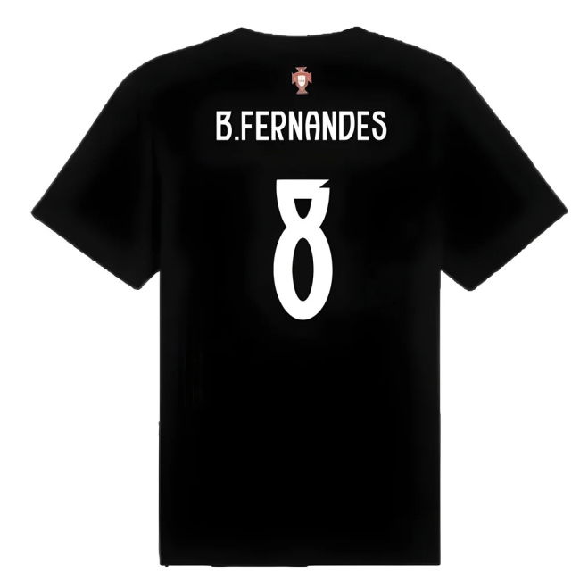 2025-2026 Portugal ftblNRGY Tee (Black) (B.Fernandes 8)