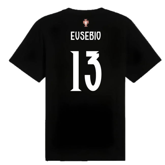 2025-2026 Portugal ftblNRGY Tee (Black) (Eusebio 13)