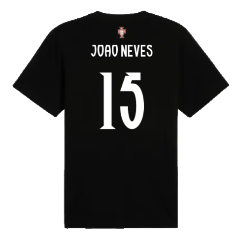 2025-2026 Portugal ftblNRGY Tee (Black) (Joao Neves 15)