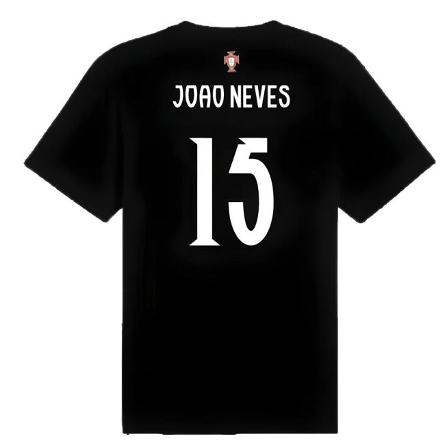 2025-2026 Portugal ftblNRGY Tee (Black) (Joao Neves 15)