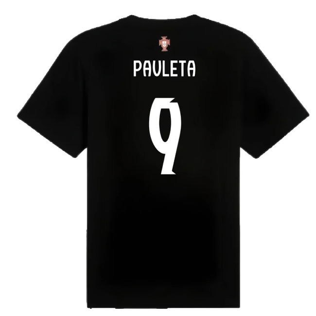 2025-2026 Portugal ftblNRGY Tee (Black) (Pauleta 9)