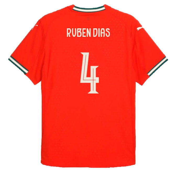 2025-2026 Portugal Home Authentic Jersey (Ruben Dias 4)