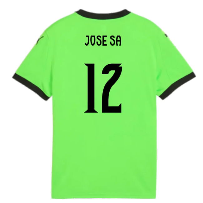 2025-2026 Portugal Home Goalkeeper Shirt (Green) - Kids (Jose Sa 12)