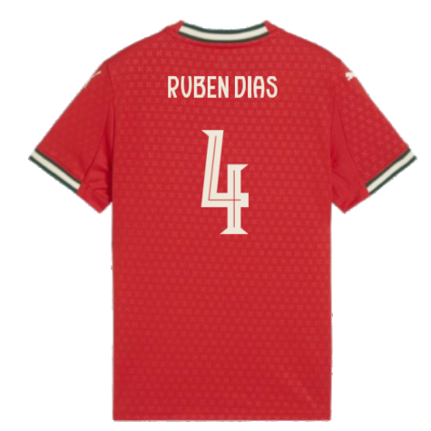 2025-2026 Portugal Home Shirt (Kids) (Ruben Dias 4)