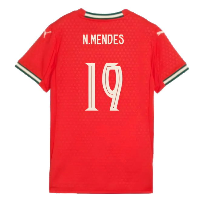 2025-2026 Portugal Home Shirt (Ladies) (N.Mendes 19)