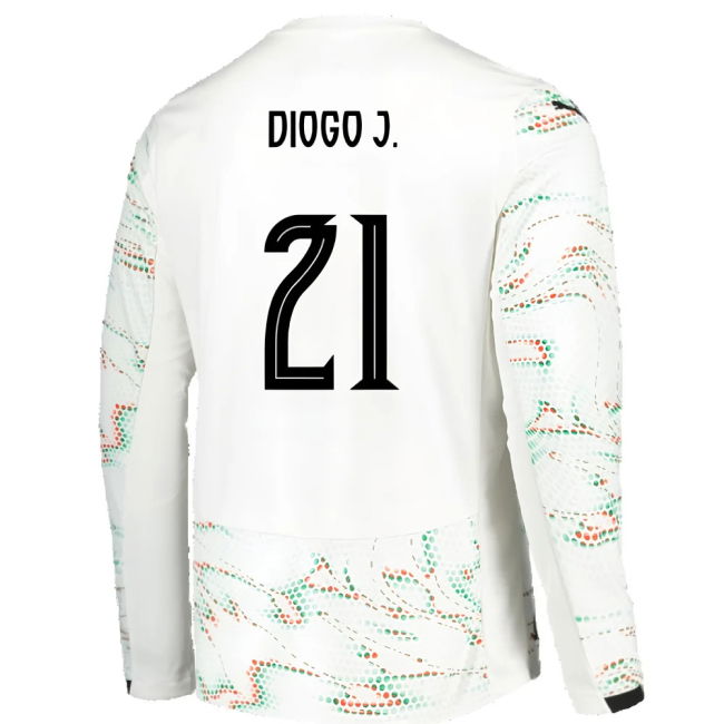 2025-2026 Portugal Long Sleeve Away Shirt (Diogo J. 21)
