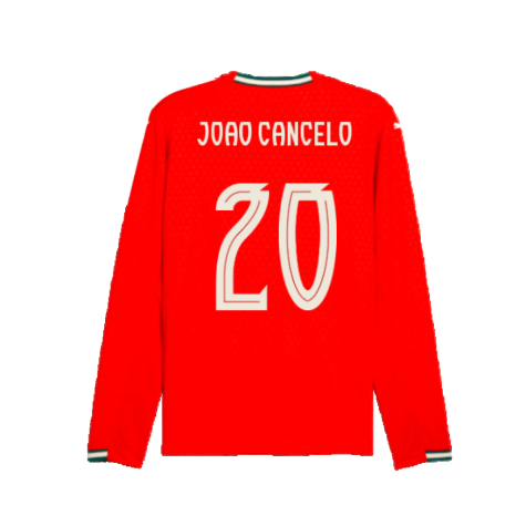 2025-2026 Portugal Long Sleeve Home Shirt (Joao Cancelo 20)