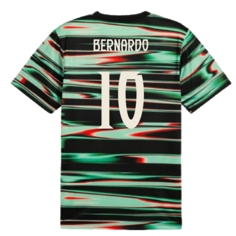 2025-2026 Portugal Prematch SS Jersey (Black) (Bernardo 10)