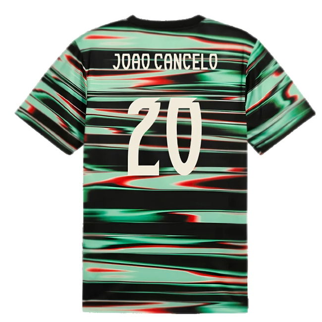 2025-2026 Portugal Prematch SS Jersey (Black) (Joao Cancelo 20)