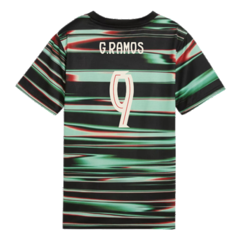 2025-2026 Portugal Prematch SS Jersey (Black) - Kids (G.Ramos 9)