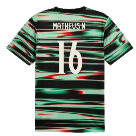2025-2026 Portugal Prematch SS Jersey (Black) (Matheus N. 16)