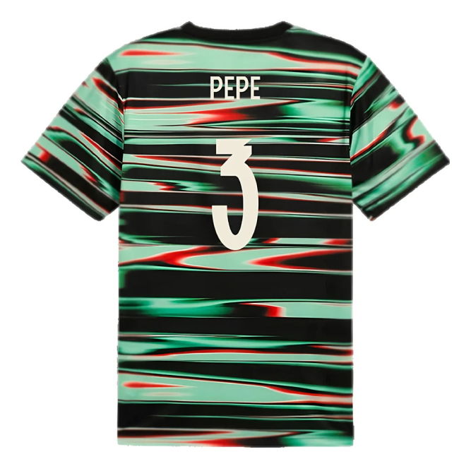 2025-2026 Portugal Prematch SS Jersey (Black) (Pepe 3)