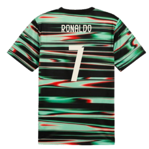 2025-2026 Portugal Prematch SS Jersey (Black) (Ronaldo 7)