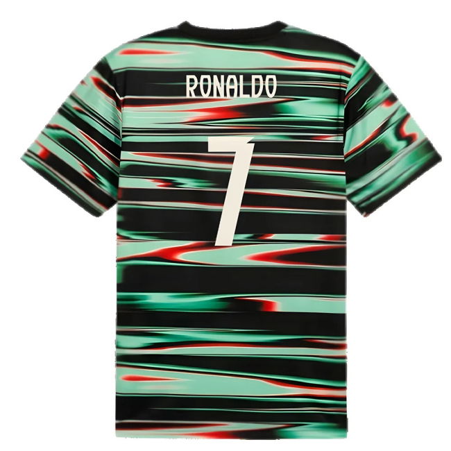 2025-2026 Portugal Prematch SS Jersey (Black) (Ronaldo 7)