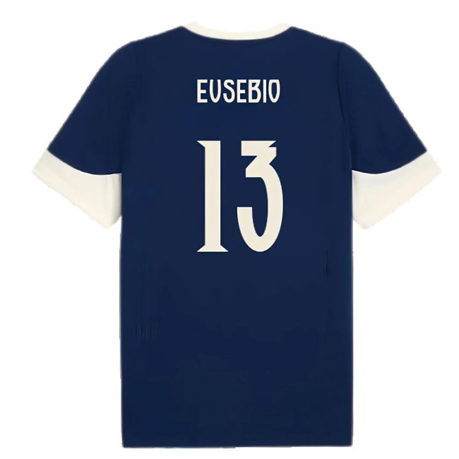 2025-2026 Portugal Training Jersey (Persian Blue) (Eusebio 13)