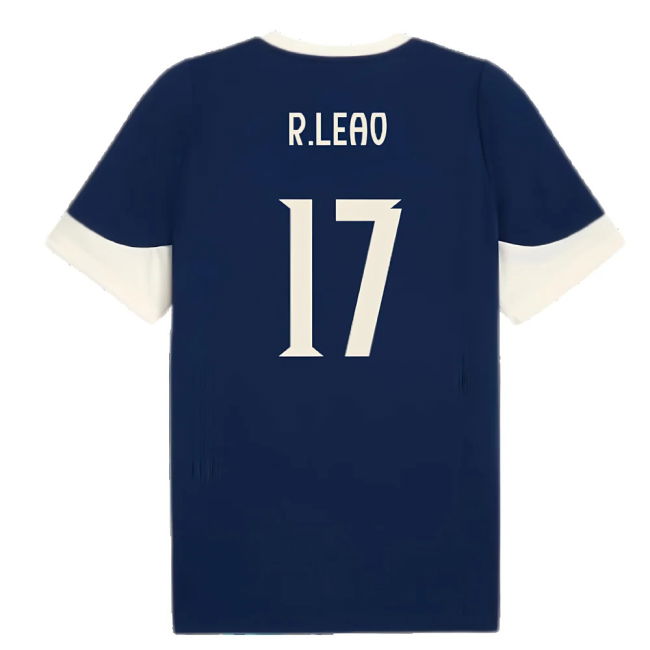 2025-2026 Portugal Training Jersey (Persian Blue) (R.Leao 17)