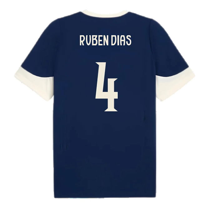 2025-2026 Portugal Training Jersey (Persian Blue) (Ruben Dias 4)