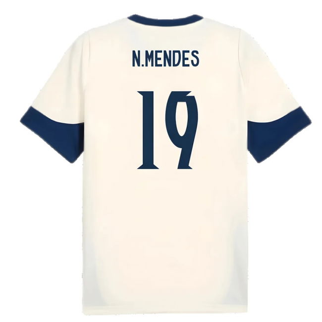2025-2026 Portugal Training Jersey (Sugared Almond) (N.Mendes 19)