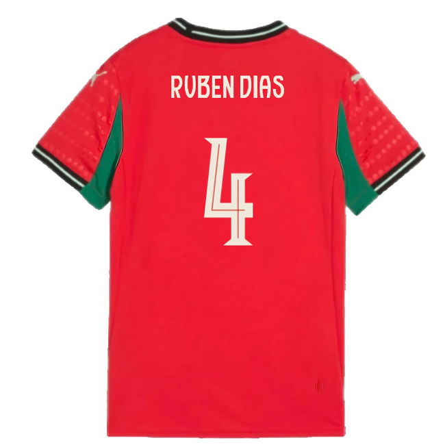 2025-2026 Portugal Womens Team Home Shirt (Ladies) (Ruben Dias 4)