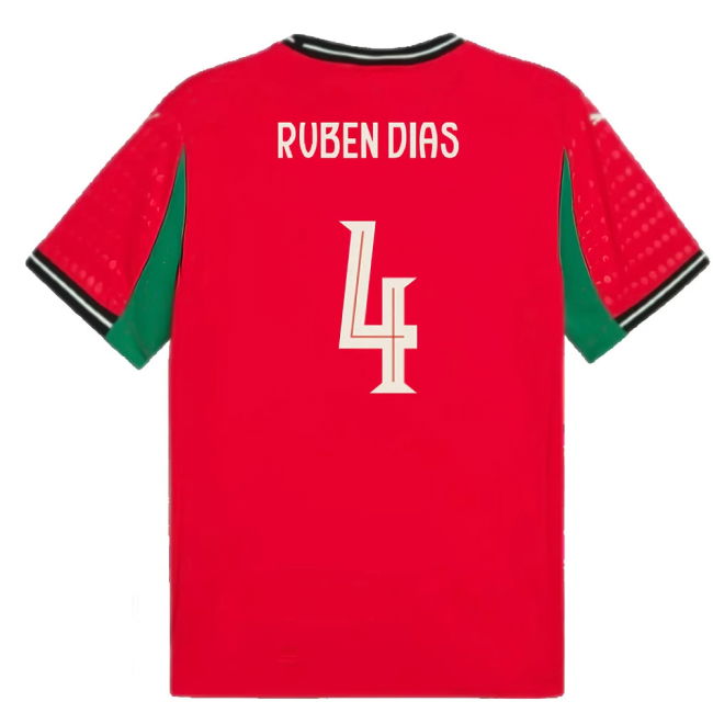 2025-2026 Portugal Womens Team Home Shirt (Unisex) (Ruben Dias 4)