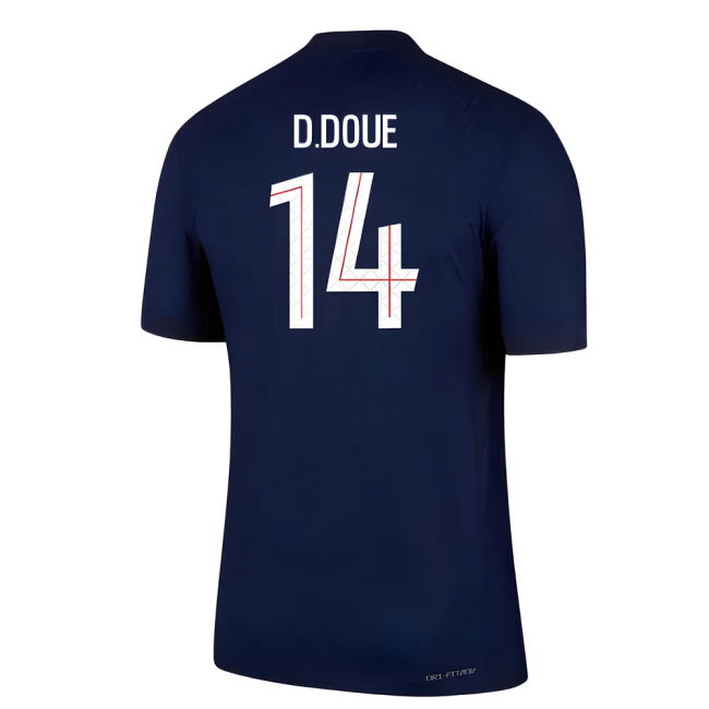 2025-2026 PSG Home Dri-Fit ADV Authentic Shirt (D.Doue 14)