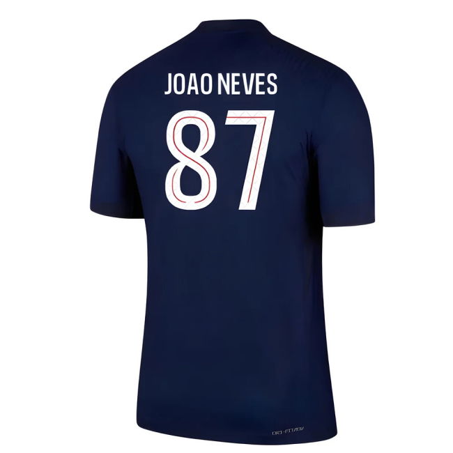 2025-2026 PSG Home Dri-Fit ADV Authentic Shirt (Joao Neves 87)