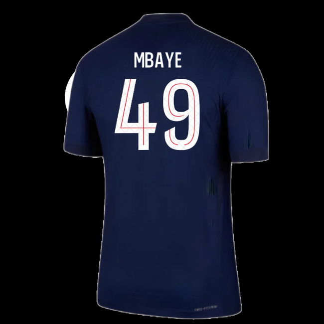 2025-2026 PSG Home Dri-Fit ADV Authentic Shirt (Mbaye 49)