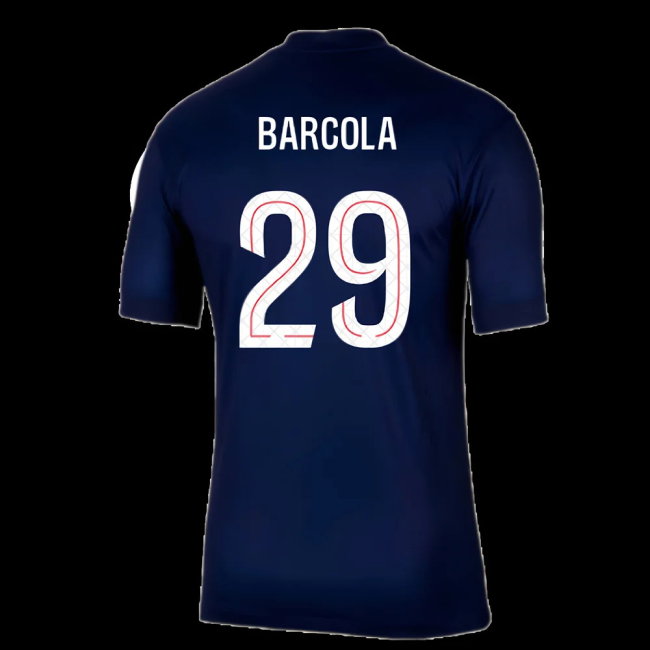 2025-2026 PSG Paris Saint Germain Home Shirt (Barcola 29)