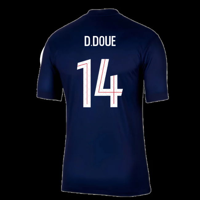 2025-2026 PSG Paris Saint Germain Home Shirt (D.Doue 14)