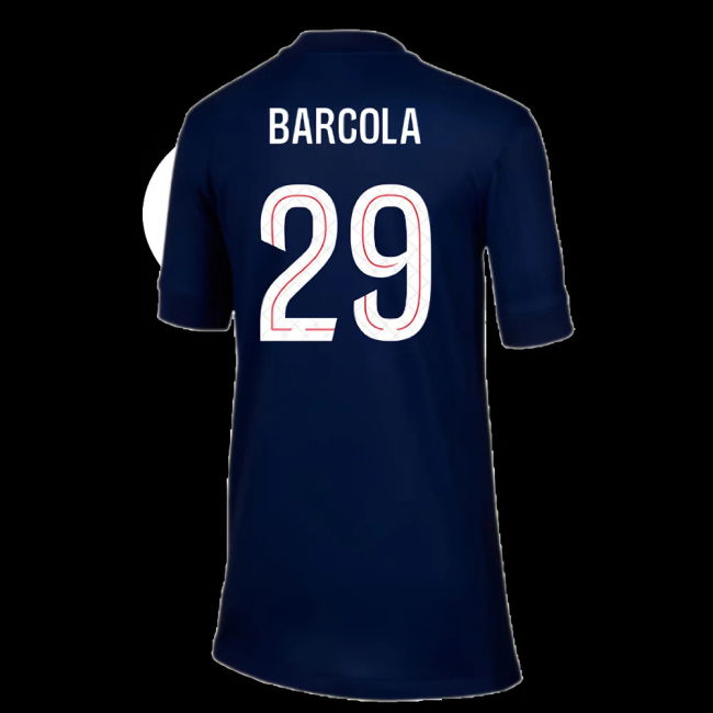2025-2026 PSG Paris Saint Germain Home Shirt (Kids) (Barcola 29)