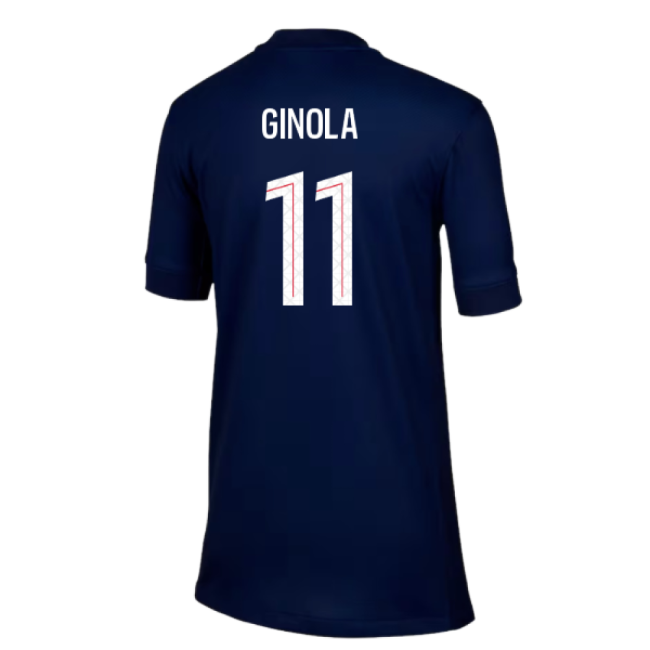 2025-2026 PSG Paris Saint Germain Home Shirt (Kids) (Ginola 11)