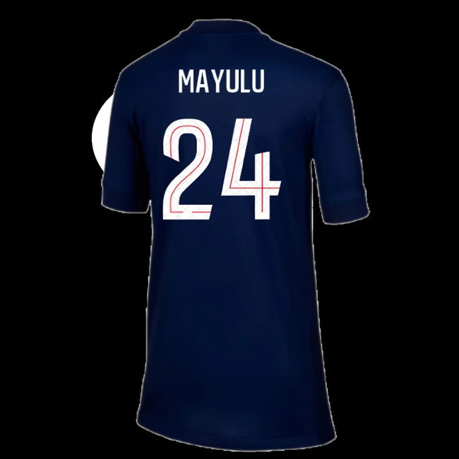 2025-2026 PSG Paris Saint Germain Home Shirt (Kids) (Mayulu 24)