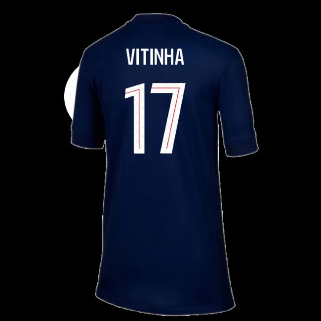 2025-2026 PSG Paris Saint Germain Home Shirt (Kids) (Vitinha 17)