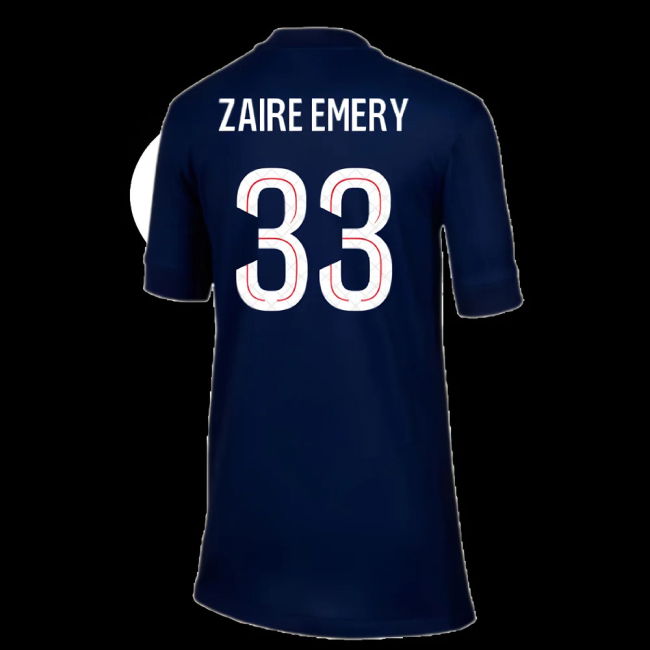 2025-2026 PSG Paris Saint Germain Home Shirt (Kids) (Zaire Emery 33)