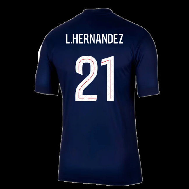 2025-2026 PSG Paris Saint Germain Home Shirt (L.Hernandez 21)