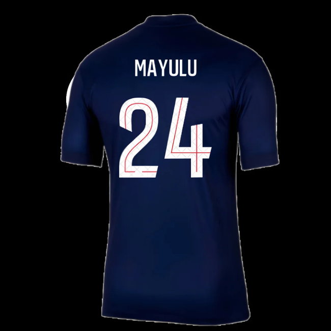 2025-2026 PSG Paris Saint Germain Home Shirt (Mayulu 24)