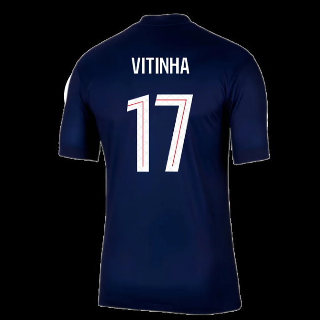 2025-2026 PSG Paris Saint Germain Home Shirt (Vitinha 17)