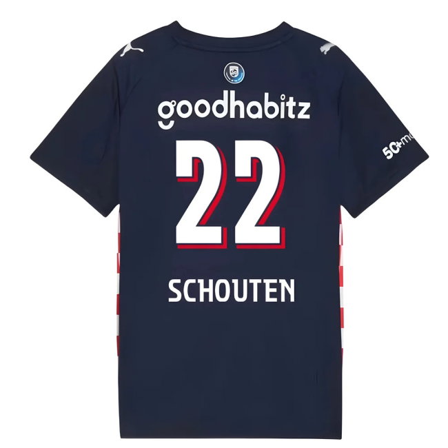 2025-2026 PSV Eindhoven Away Shirt (Kids) (Schouten 22)