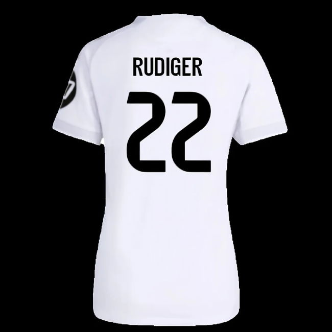 2025-2026 Real Madrid Authentic Home Shirt (Womens) (Rudiger 22)