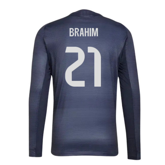 2025-2026 Real Madrid Authentic Long Sleeve Away Shirt (Brahim 21)