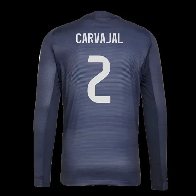 2025-2026 Real Madrid Authentic Long Sleeve Away Shirt (Carvajal 2)