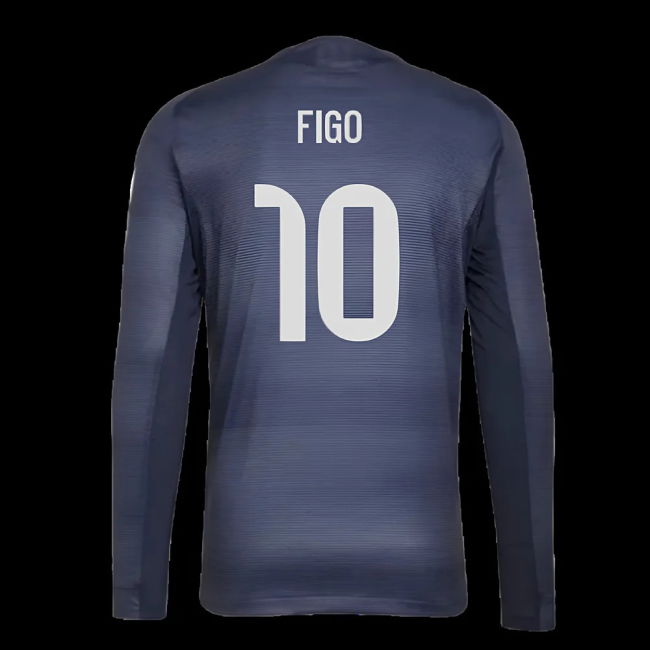 2025-2026 Real Madrid Authentic Long Sleeve Away Shirt (Figo 10)