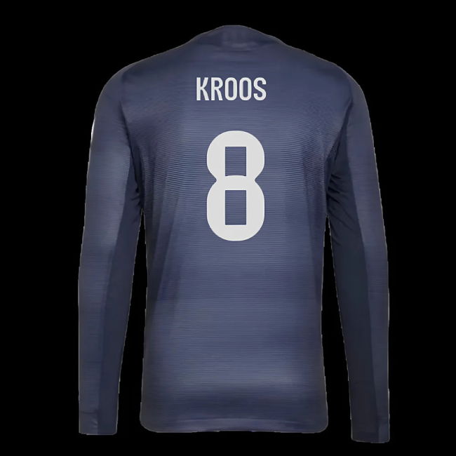 2025-2026 Real Madrid Authentic Long Sleeve Away Shirt (Kroos 8)